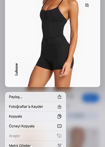 Siyah Kadın Mini Spor Tulum - Görsel 2