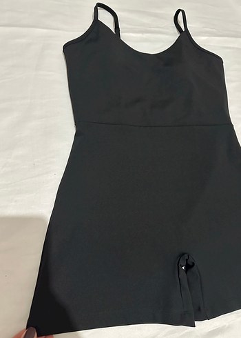 Siyah Kadın Mini Spor Tulum - Görsel 6