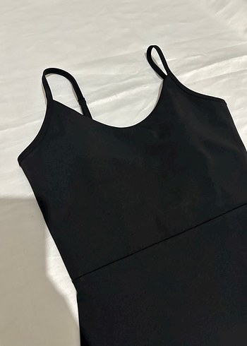 Siyah Kadın Mini Spor Tulum - Görsel 7