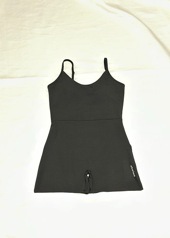 Siyah Kadın Mini Spor Tulum - Görsel 4