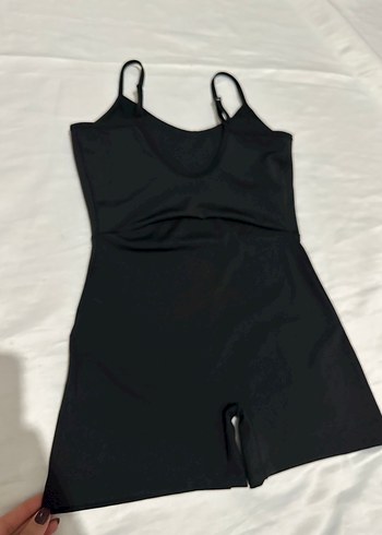 Siyah Kadın Mini Spor Tulum - Görsel 8