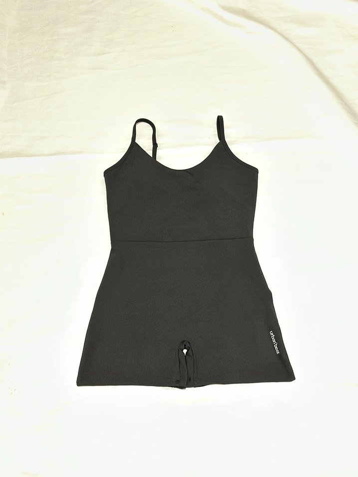 Siyah Kadın Mini Spor Tulum - Görsel 4