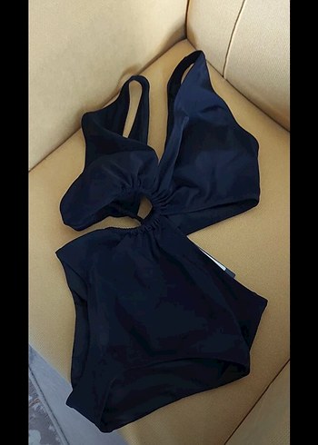 Siyah Strappy Mini Kadın Mayo - Görsel 4