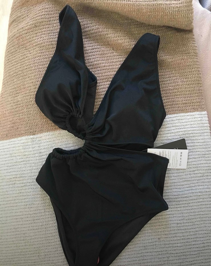 Siyah Strappy Mini Kadın Mayo - Görsel 3