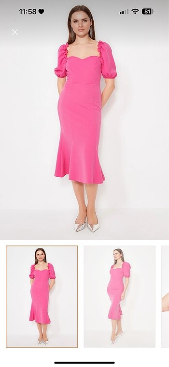 Elbise fuşya - Görsel 4