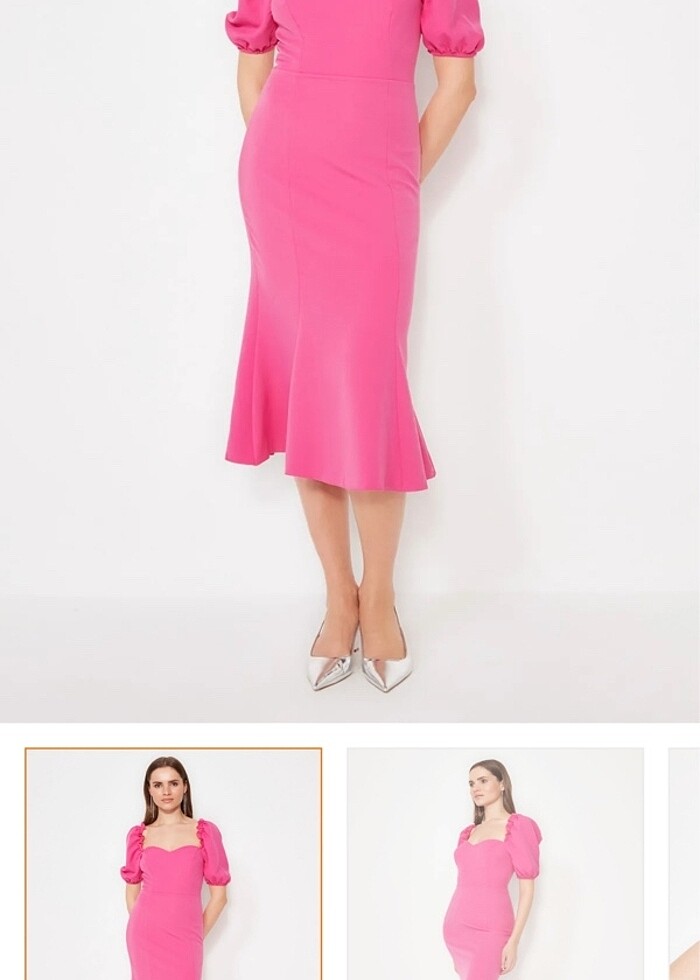 Elbise fuşya - Görsel 4