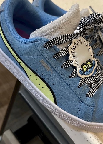 34 Beden mavi Renk Puma Erkek Çocuk Mavi Bağcıklı Spor Ayakkabı