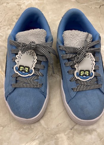 Puma Erkek Çocuk Mavi Bağcıklı Spor Ayakkabı