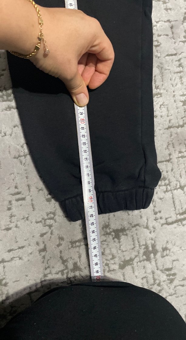 Siyah Rahat Kesim Kadın Eşofman Altı - Görsel 4