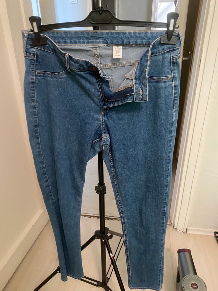 Mavi Dar Kesim Kadın Midi Boy Kot Pantolon - Görsel 2