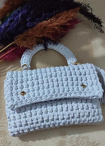 El örgüsü clutch çanta 