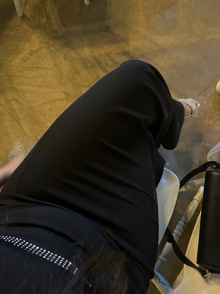 Siyah Straplez Uzun Abiye Elbise - Görsel 4