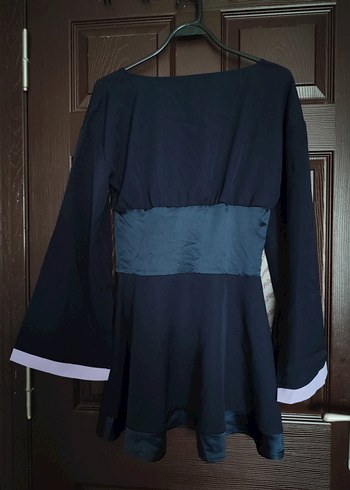 Lacivert Mini Elbise - Görsel 4