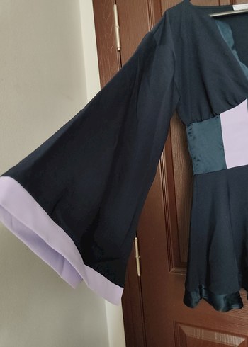 Lacivert Mini Elbise - Görsel 3