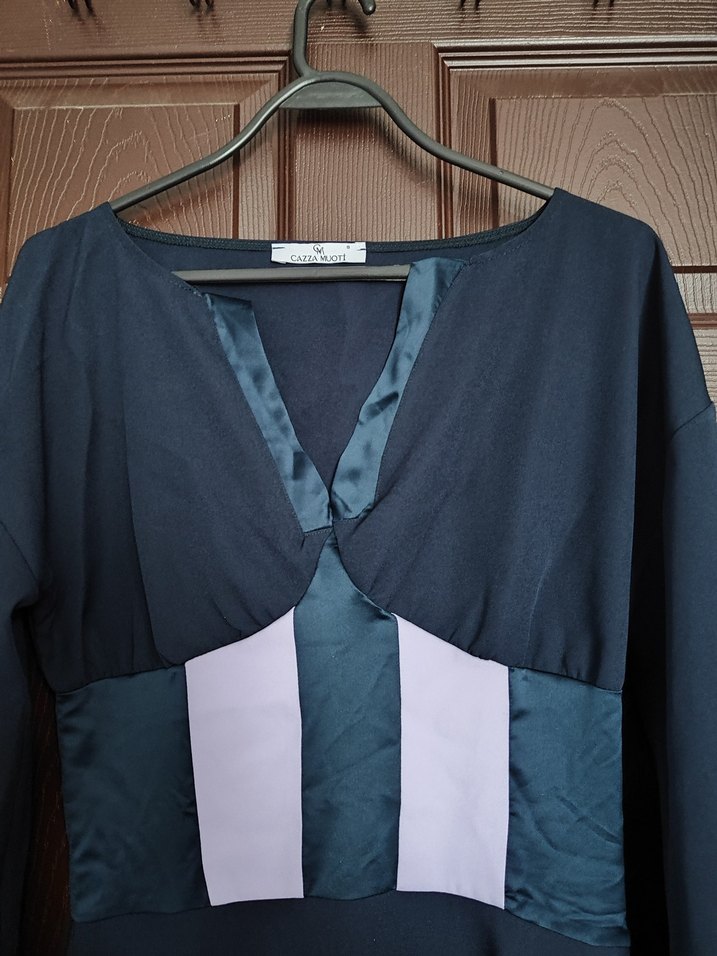 Lacivert Mini Elbise - Görsel 2