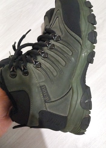 Haki yesili siyah Outdoor Erkek Bot Bağcıklı - Görsel 3