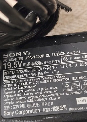 Sony bilgisayar Adaptör Şarj Cihazı - Görsel 3