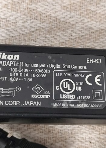 NİKON EH63 fotoğraf makinesi şarj aleti - Görsel 2