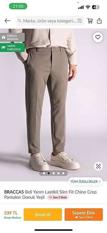 Erkek chino pantolon