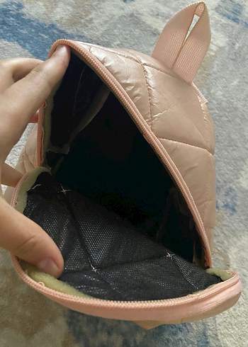 Zara Pudra Deri Fermuarlı Kadın Sırt Çantası