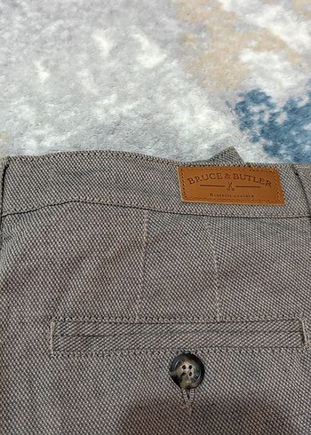 Düğmeli Kahverengi Erkek Keten Şort - Görsel 3