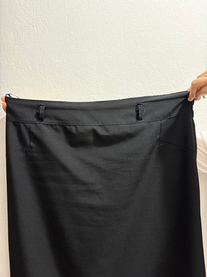 Siyah uzun Kadın Etek - Görsel 2