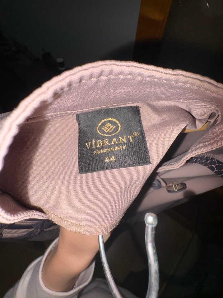 Bej Uzun Kadın Keten Düğmeli Kaban - Görsel 4