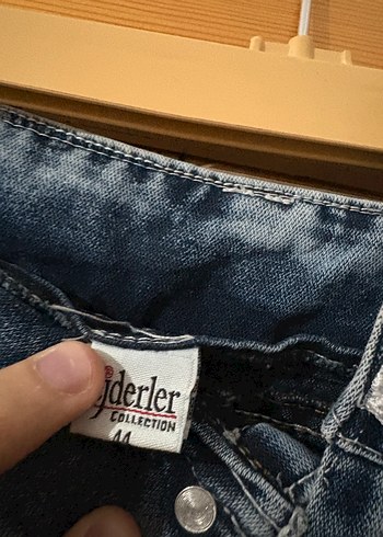 Bağcıklı Bohem Midi Denim Etek - Görsel 2