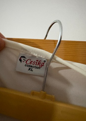 Uzun Kollu, Düğmeli Beyaz Bluz - Görsel 3