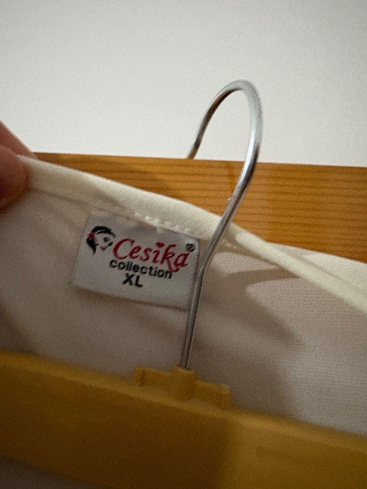 Uzun Kollu, Düğmeli Beyaz Bluz - Görsel 3