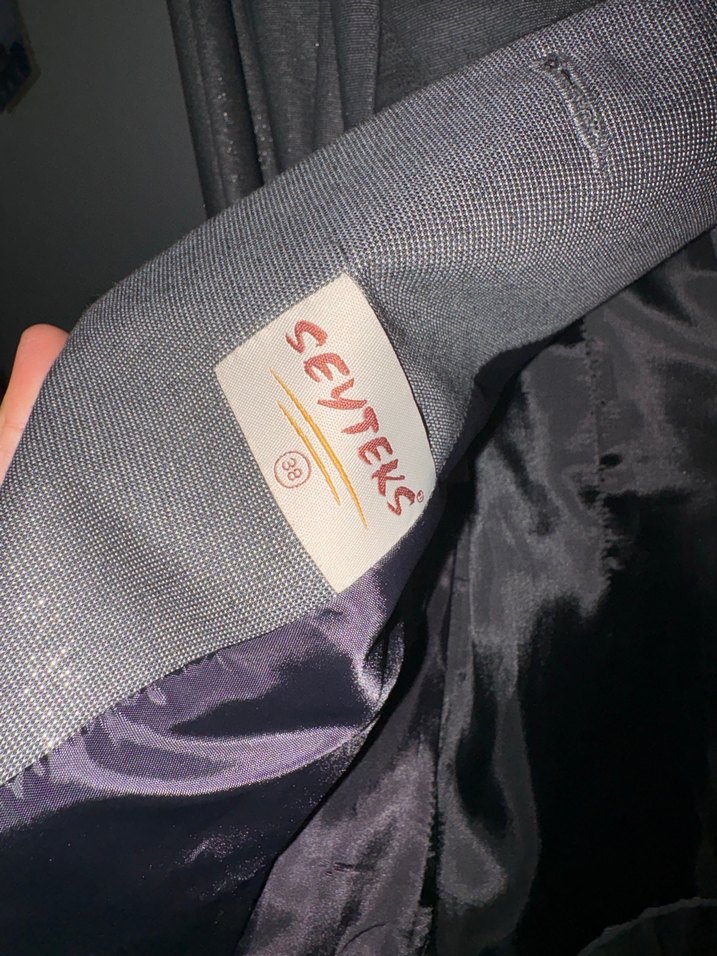 Uzun Kollu Gri Kadın Ofis Takımı - Görsel 3