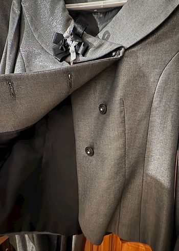 Gri Kadın blazer ceket - Görsel 3