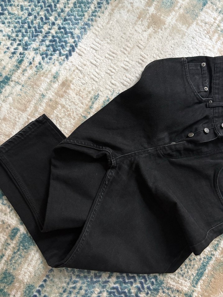 Siyah Regular Fit Denim erkek Jean - Görsel 3