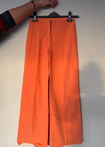 xs Beden Parlak Turuncu Kumaş Pantolon