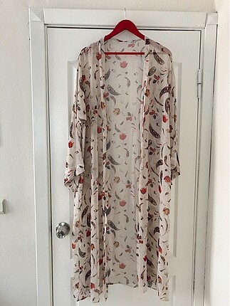 çiçek desenli şifon kimono