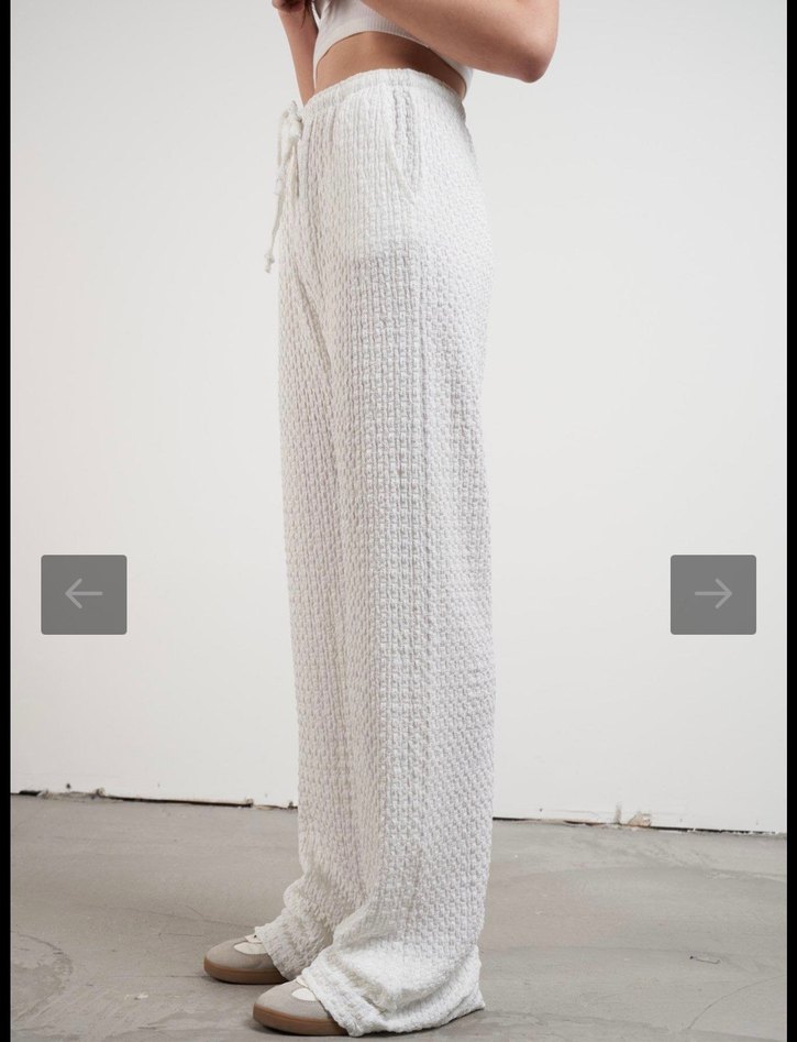 Bol Paça Pantolon Ekru - Görsel 3