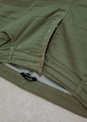 Kadın Haki Kumaş Pantolon - Görsel 5