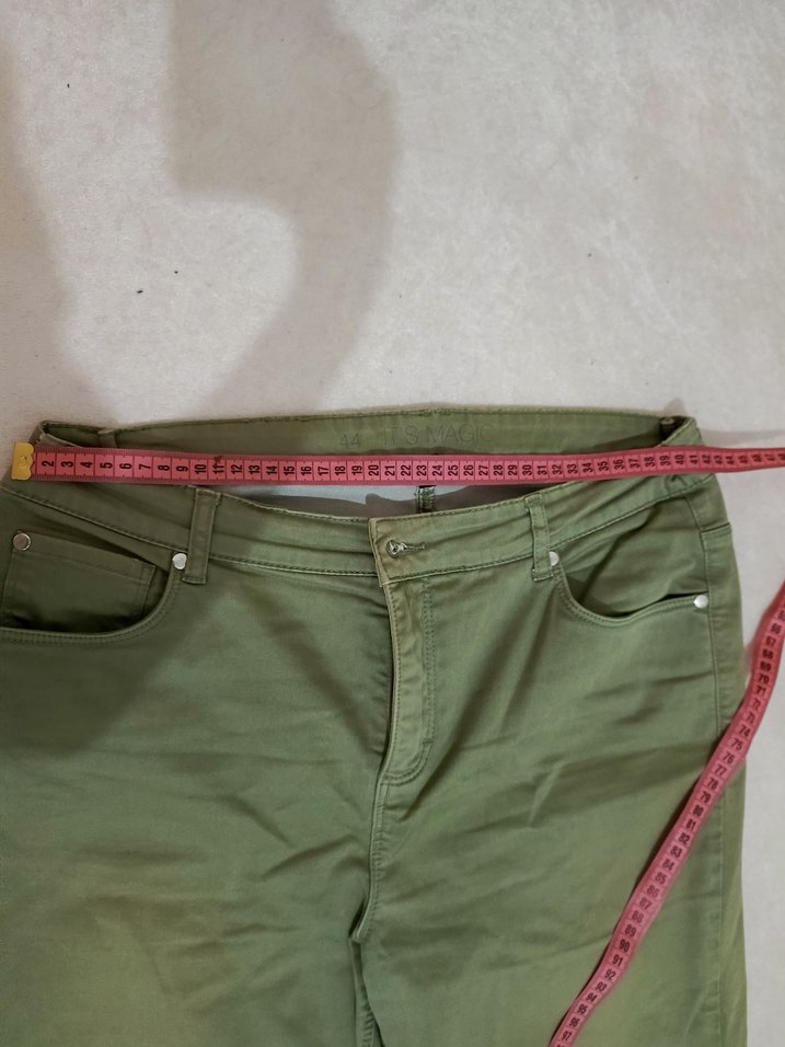 Kadın Haki Kumaş Pantolon - Görsel 2