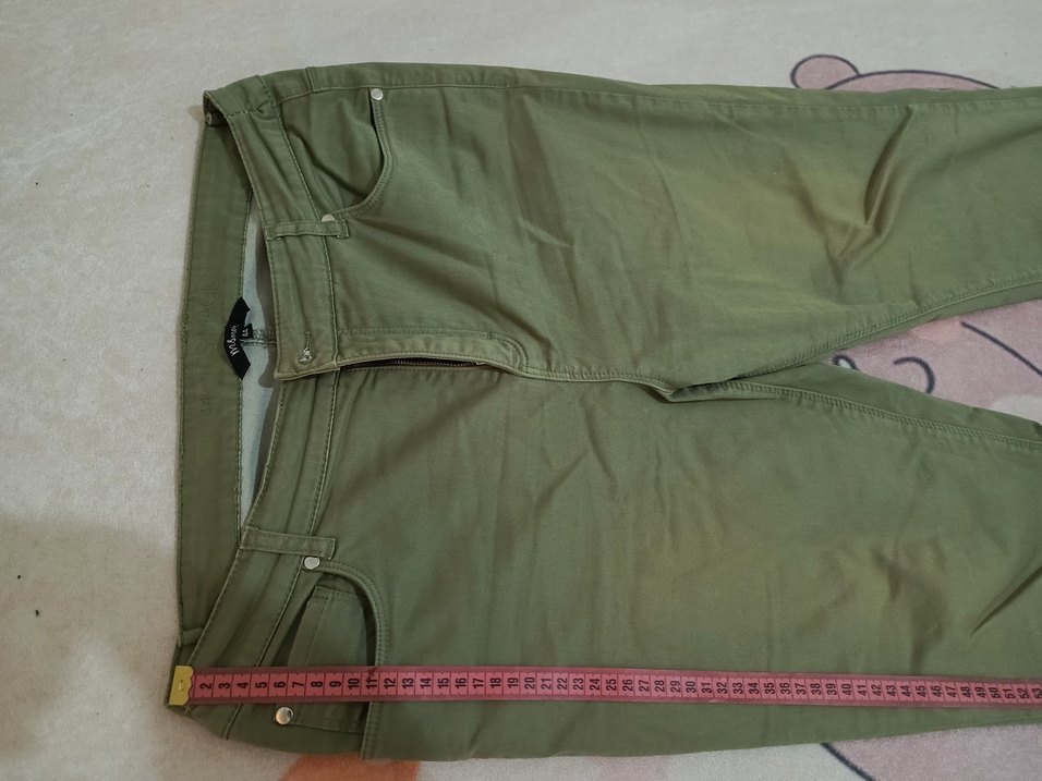 Kadın Haki Kumaş Pantolon - Görsel 3