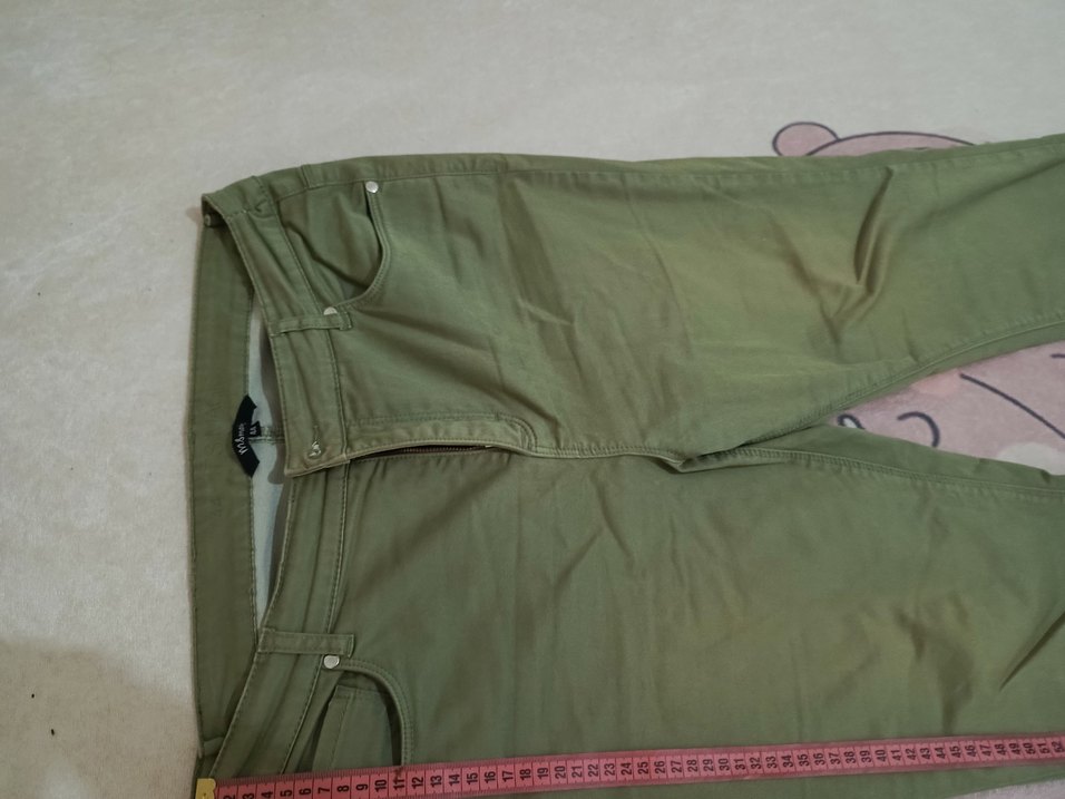 Kadın Haki Kumaş Pantolon - Görsel 4