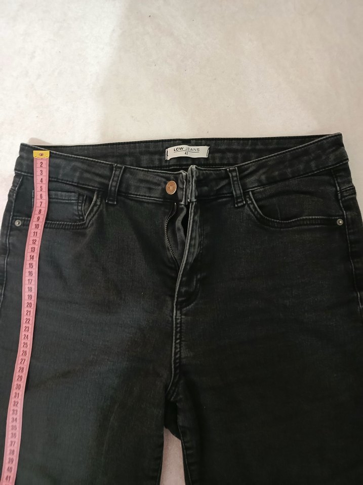 Siyah Kadın Denim Pantolon Regular Fit - Görsel 2