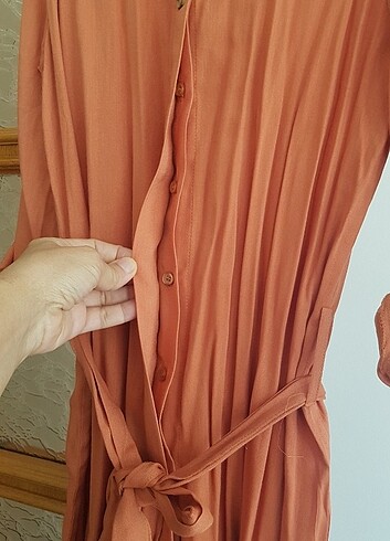 36 Beden turuncu Renk Yeni gomlek elbise