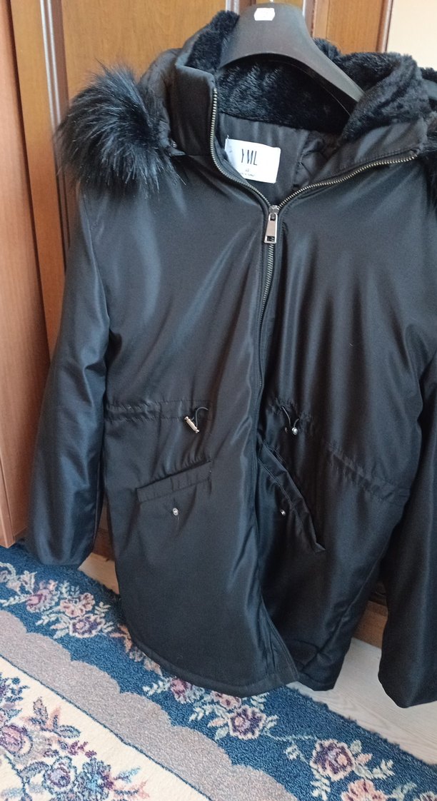 Siyah Fermuarlı Midi Kadın Ceket - Görsel 2