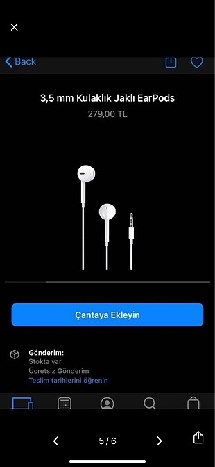 Orijinal Apple kulaklığı