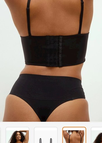 H&M sıfır ambalajında Siyah Straplez Mini Bustiyer - Görsel 4