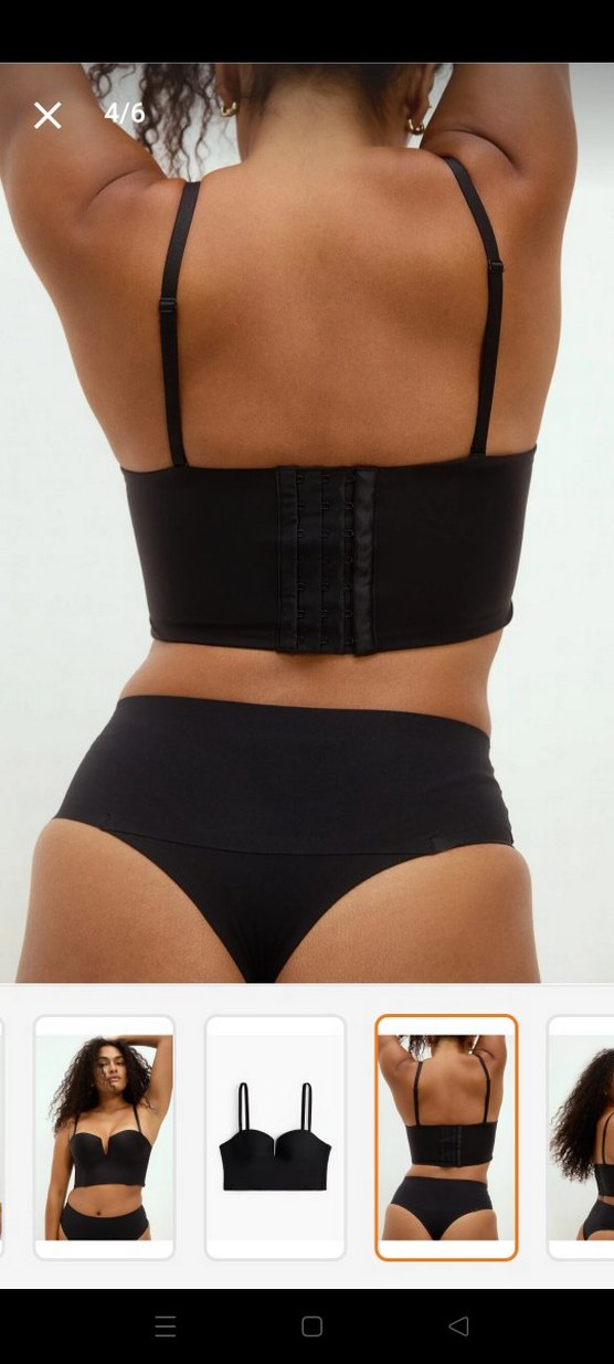 H&M sıfır ambalajında Siyah Straplez Mini Bustiyer - Görsel 4