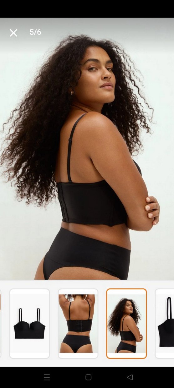 H&M sıfır ambalajında Siyah Straplez Mini Bustiyer - Görsel 5