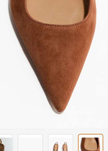 H&M süet sivriburun ayakkabı sıfır kutusunda - Görsel 5