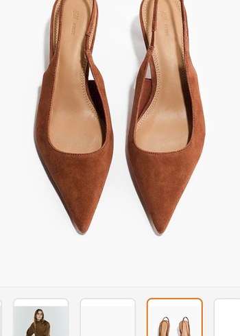 H&M süet sivriburun ayakkabı sıfır kutusunda - Görsel 4