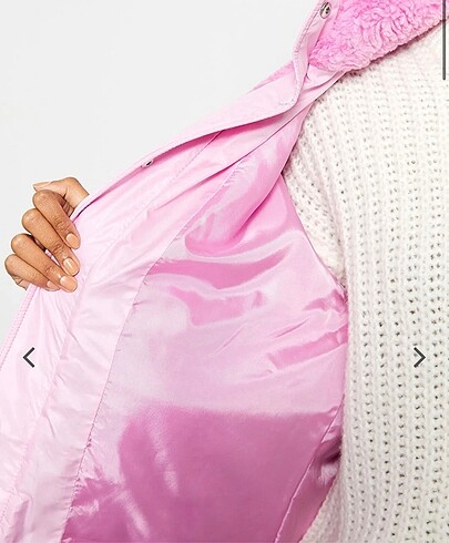 40 Beden Lcw Pembe Peluş Mont